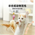 加長逗貓棒長杆可伸縮小貓幼貓自嗨解悶貓玩具耐咬羽毛貓咪用品 4