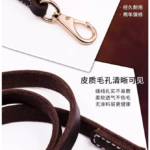 牛皮狗牽引繩中型大型犬狗狗金毛邊牧哈士奇遛狗繩法斗真皮狗牽引繩 3