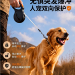 智能防爆衝可伸縮狗狗牽引繩自動遛狗鏈中大型犬專用神器狗繩 2