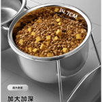 狗盆寵物食盆不鏽鋼雙碗狗狗飯碗狗水碗增高架飯盆貓喝水碗防打翻 5