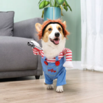狗狗拿刀衣服搞怪搞笑貓咪泰迪柯基比熊博美柴犬寵物萬聖節變身裝 2