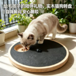 貓狗寵物抓板磨指甲耐磨砂紙慢食玩具刮板可旋轉漏食玩具耐咬解悶 3