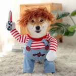 狗狗拿刀衣服搞怪搞笑貓咪泰迪柯基比熊博美柴犬寵物萬聖節變身裝 3