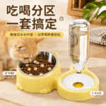 寵物碗貓碗狗盆狗碗貓盆貓糧狗糧貓咪水碗一體不鏽鋼寵物用品自動 3