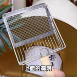 貓砂鏟二合一金屬不鏽鋼細孔貓屎鏟子礦砂豆腐砂網鏟大號鏟屎神器 5